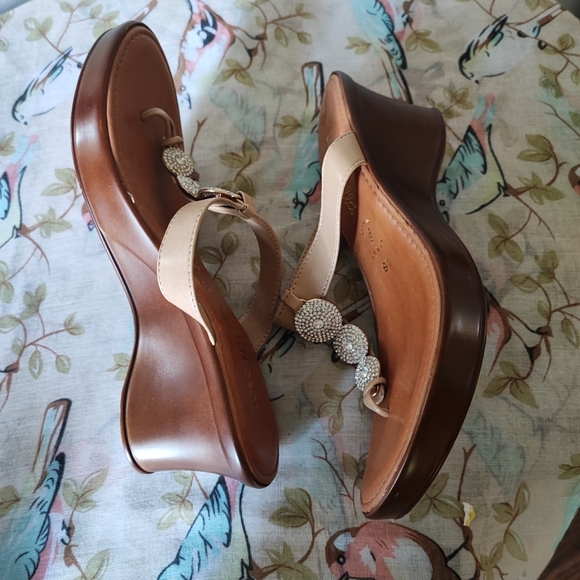 Toscanella Dazzler Italian Rhinestone Wedges Size 8.5 8 1/2 Made in Italy - Picture 4 of 10